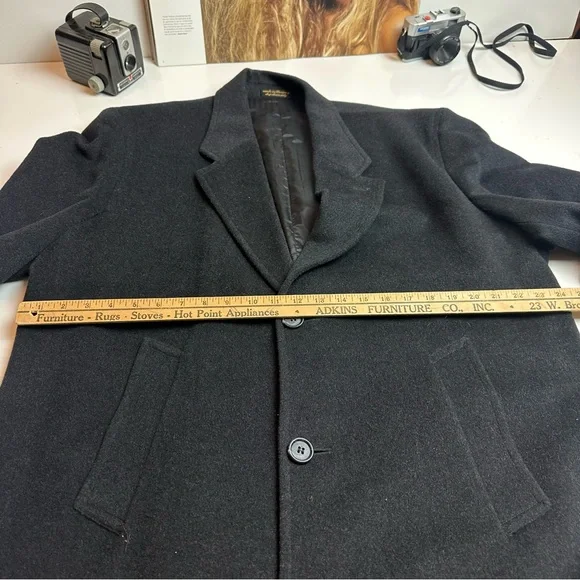 Gianfranco Ruffini Men's Black Wool Coat